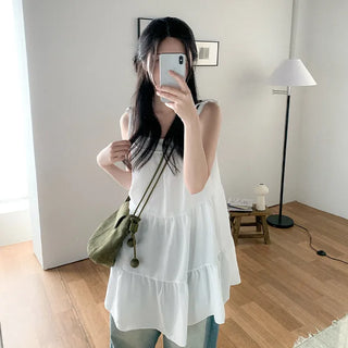 Layered Mini Tiered Ribbon Camisole Dress