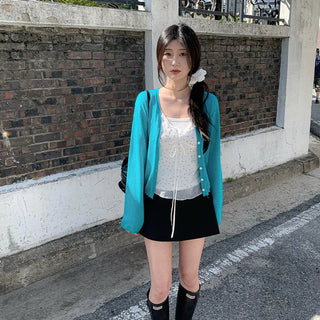 [3 colors] Dot sheer boutique layered sleeveless summer blouse