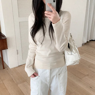 Slim-fit layered inner long-sleeve T-shirt