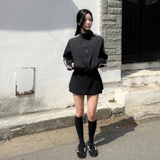 High-neck track jacket