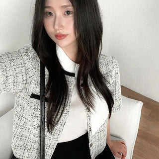 [3 colors] Thai puff sleeve chiffon blouse