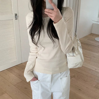 Slim-fit layered inner long-sleeve T-shirt