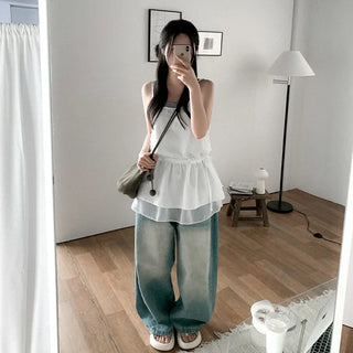 Plus Size Camisole Chiffon Tiered Dress