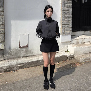 High-neck track jacket