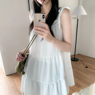 Layered Mini Tiered Ribbon Camisole Dress