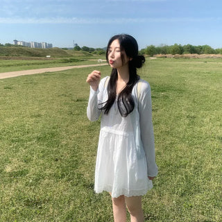 Button-up layered dress