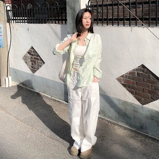 Loose-fit striped shirt