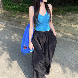 [4 colors] Halter neck summer knit tank
