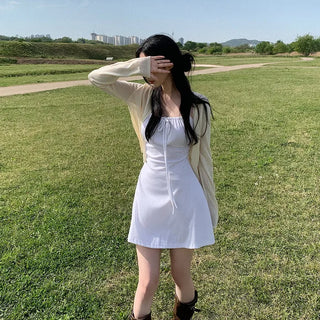 [5 colors] See-through V-neck cardigan