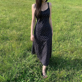 Floral lace camisole maxi long summer dress