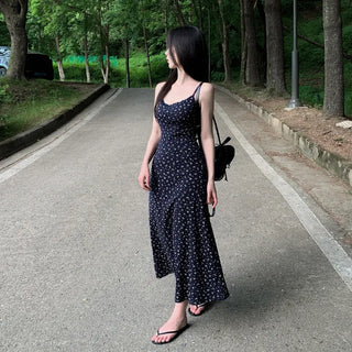 Floral lace camisole maxi long summer dress