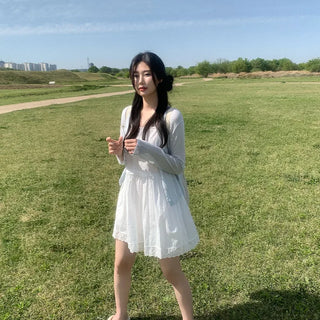 Button-up layered dress