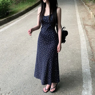 Floral lace camisole maxi long summer dress