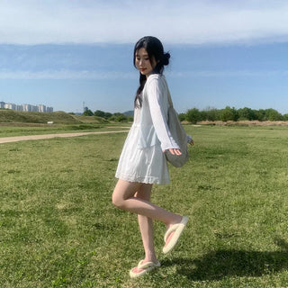 Button-up layered dress