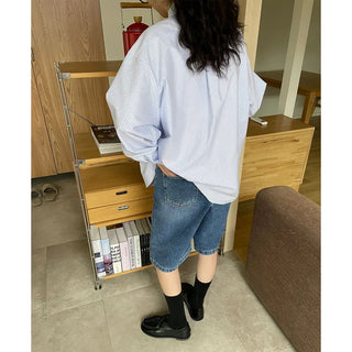 Half denim pants