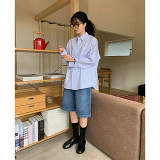 Half denim pants