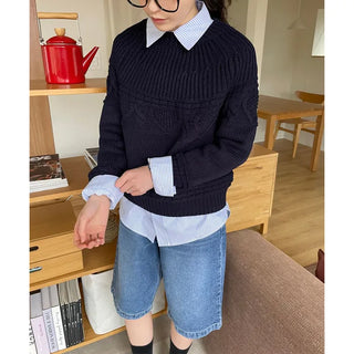 Half denim pants
