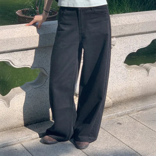 Classic modern wide denim pants