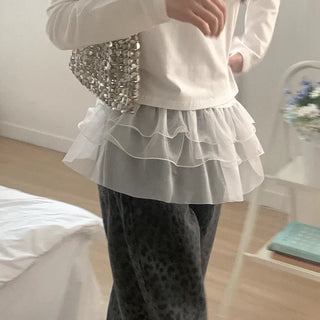 Tiered layered skirt