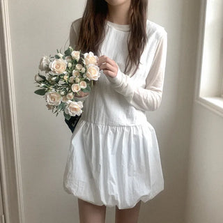 Tencel sheer long-sleeved T-shirt