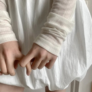 Tencel sheer long-sleeved T-shirt
