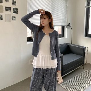 Lace cotton cardigan