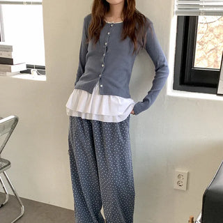 Lace cotton cardigan