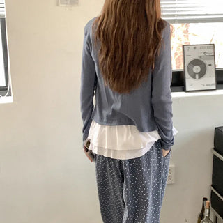Lace cotton cardigan