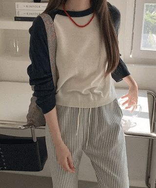 Basic raglan knit