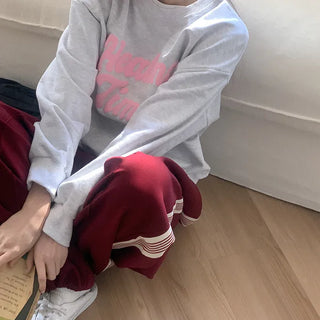 Lettering Embossed Sweatshirt