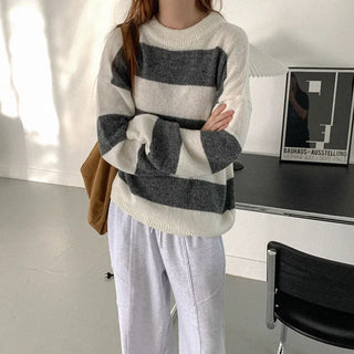 Alpaca striped knit