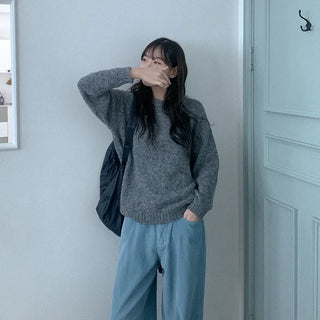 Wool round knit