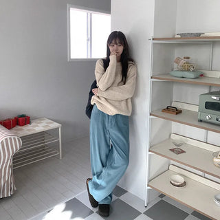 Wool round knit