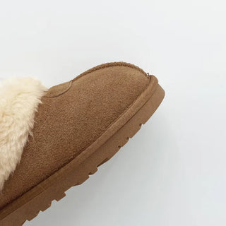 [High-Quality Leather] 0629 Cowhide Slip-on Mini Boots