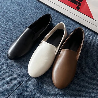 Simple leather loafers