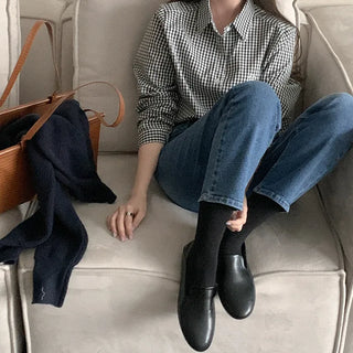 Simple leather loafers