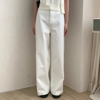 Wide-pocket cotton pants