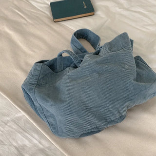 Corduroy 2-Way Tote Bag/Shoulder Bag