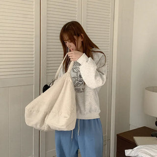Corduroy 2-Way Tote Bag/Shoulder Bag