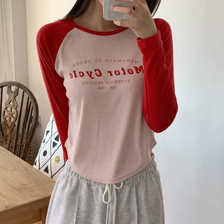Lettering Raglan T-shirt