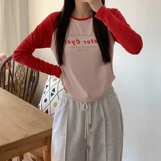 Lettering Raglan T-shirt