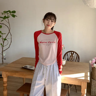 Lettering Raglan T-shirt
