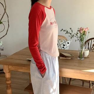 Lettering Raglan T-shirt
