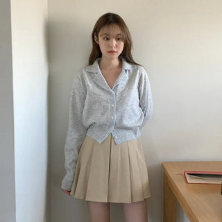Colored knit cardigan