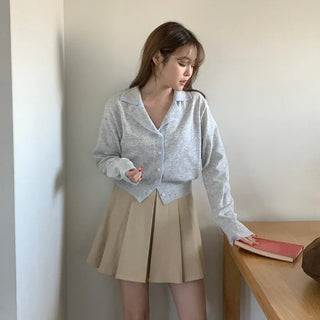 Colored knit cardigan