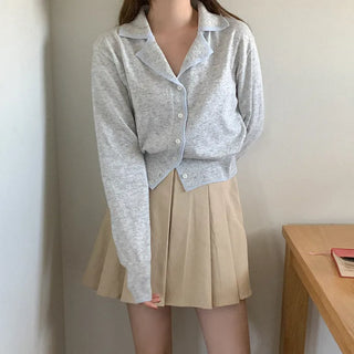 Colored knit cardigan