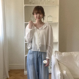 Tencel frill blouse
