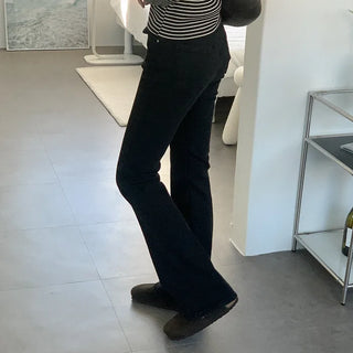 Bootcut black denim pants