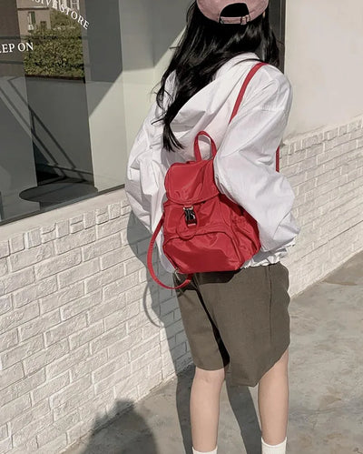 Casual nylon mini backpack