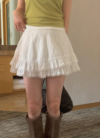Lace skirt pants